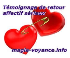 Témoignage de retour affectif sérieux